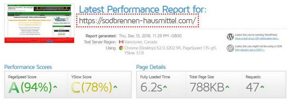 Page Speed