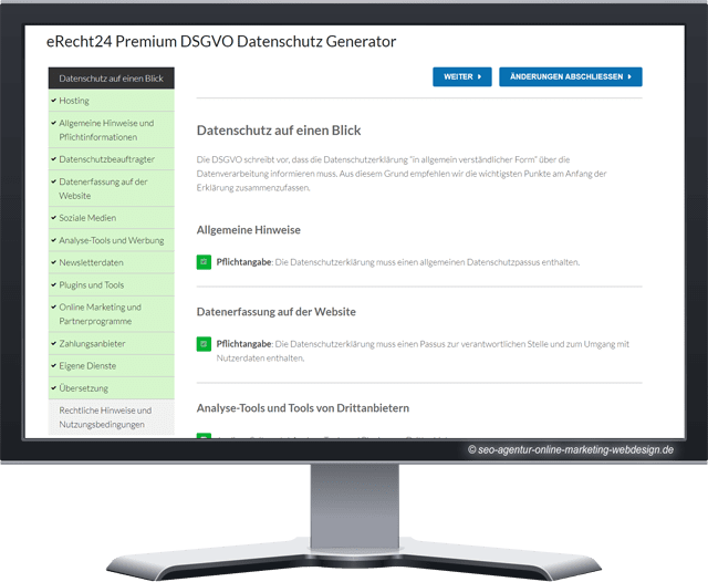 Datenschutzerklärung Generator