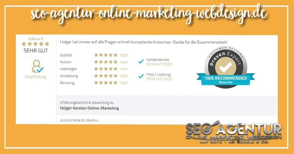 Online Marketing Testimonial Matthes