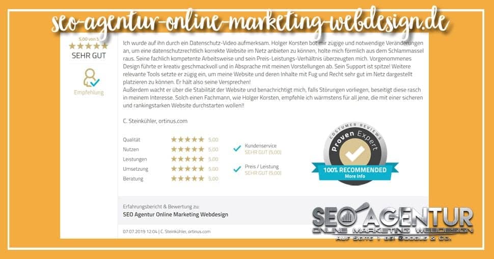 SEO Testimonial Constanze