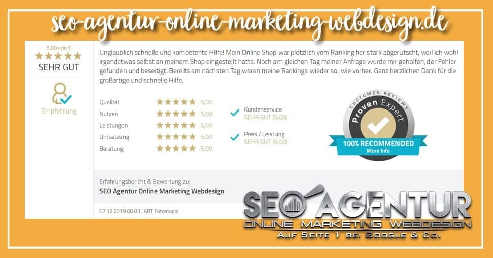 SEO Testimonial ART Fotostudio