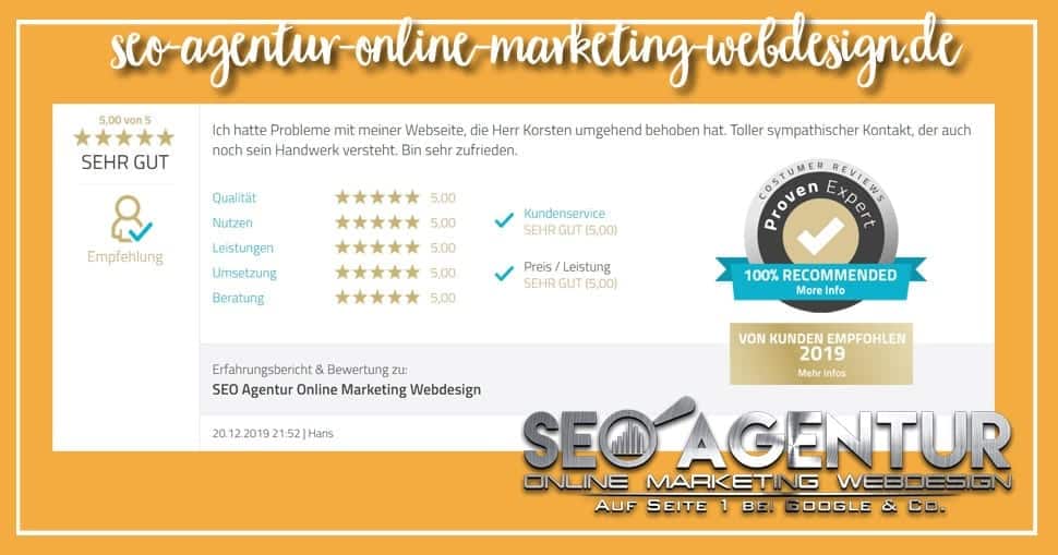SEO Testimonial Hans