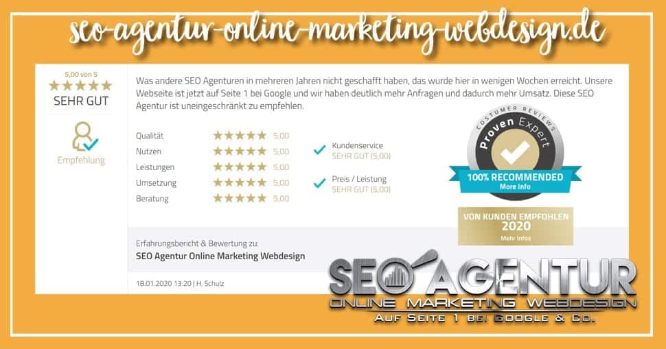 SEO Testimonial 2020 H. Schulz