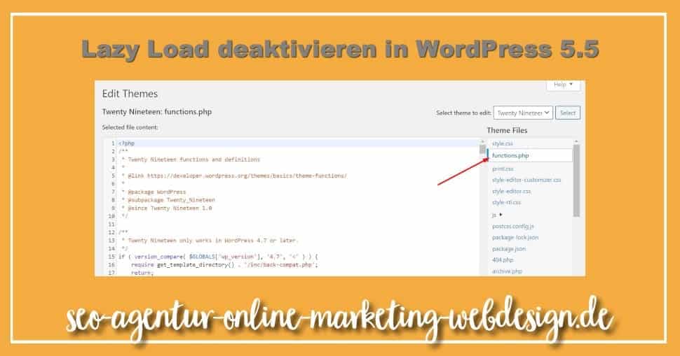 Lazy Load deaktivieren in WordPress 5.5 mit und ohne Plugin