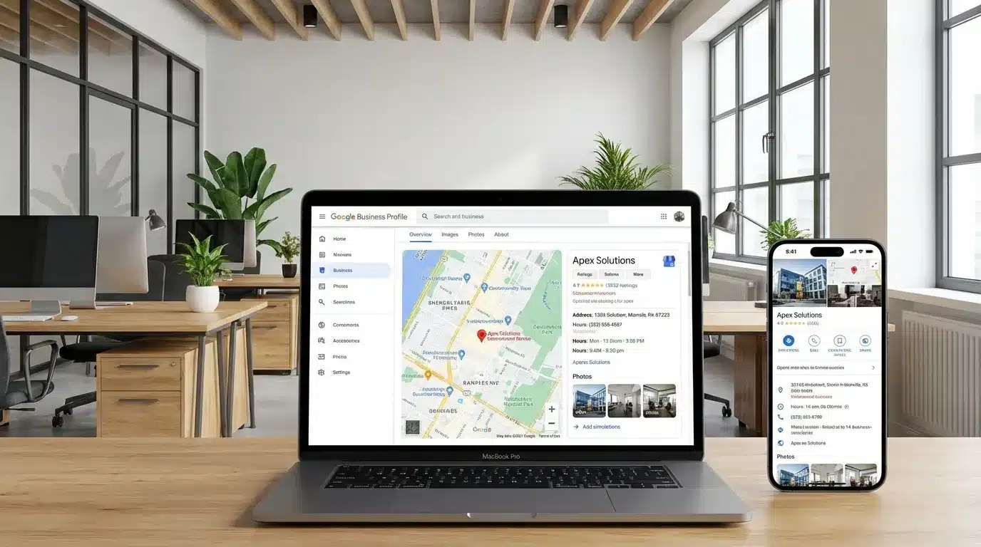 Optimiertes Google Business Profil für lokale Unternehmen